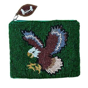 Philadelphia Eagles Coin Purse, Football Game Day Coin Pouch, NEW